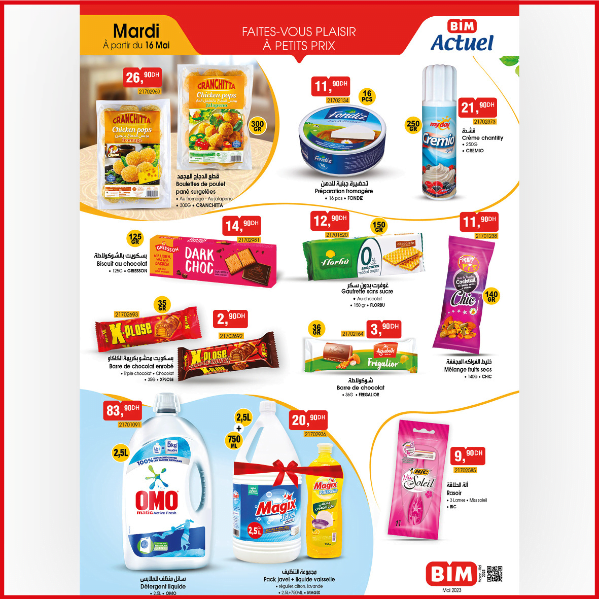 Catalogue BIM 16 Mai 2023, produits alimentaire et de nettoyage